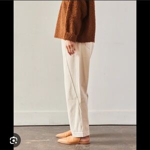 Cordera cross seam pants in natural